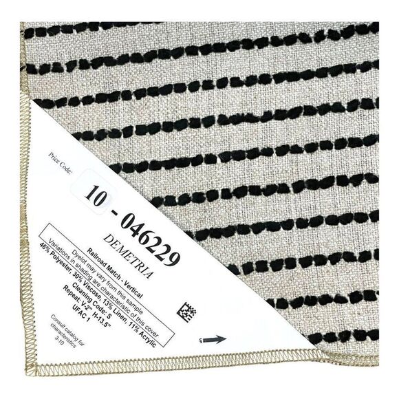 Linen Blend Stripe Fabric Samples Lot craft Kaufman Polyester Blue & White - Picture 9 of 16